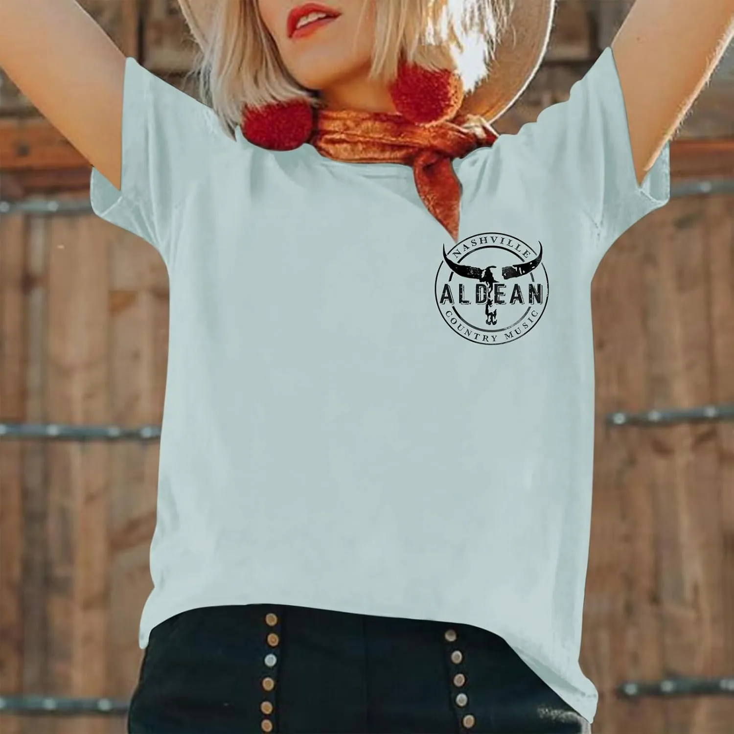 Womens Oversized Graphic Country Concert Tees Vintage Cowgirl Western Shirts Rock Band T Shirts Cotton Loose Fit