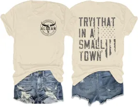 Womens Oversized Graphic Country Concert Tees Vintage Cowgirl Western Shirts Rock Band T Shirts Cotton Loose Fit