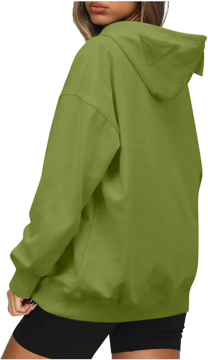 Womens Oversized Hoodies Sweatshirts 2024 Cute Casual Loose Solid Color Pullover Fall Outfits with Big Pocket