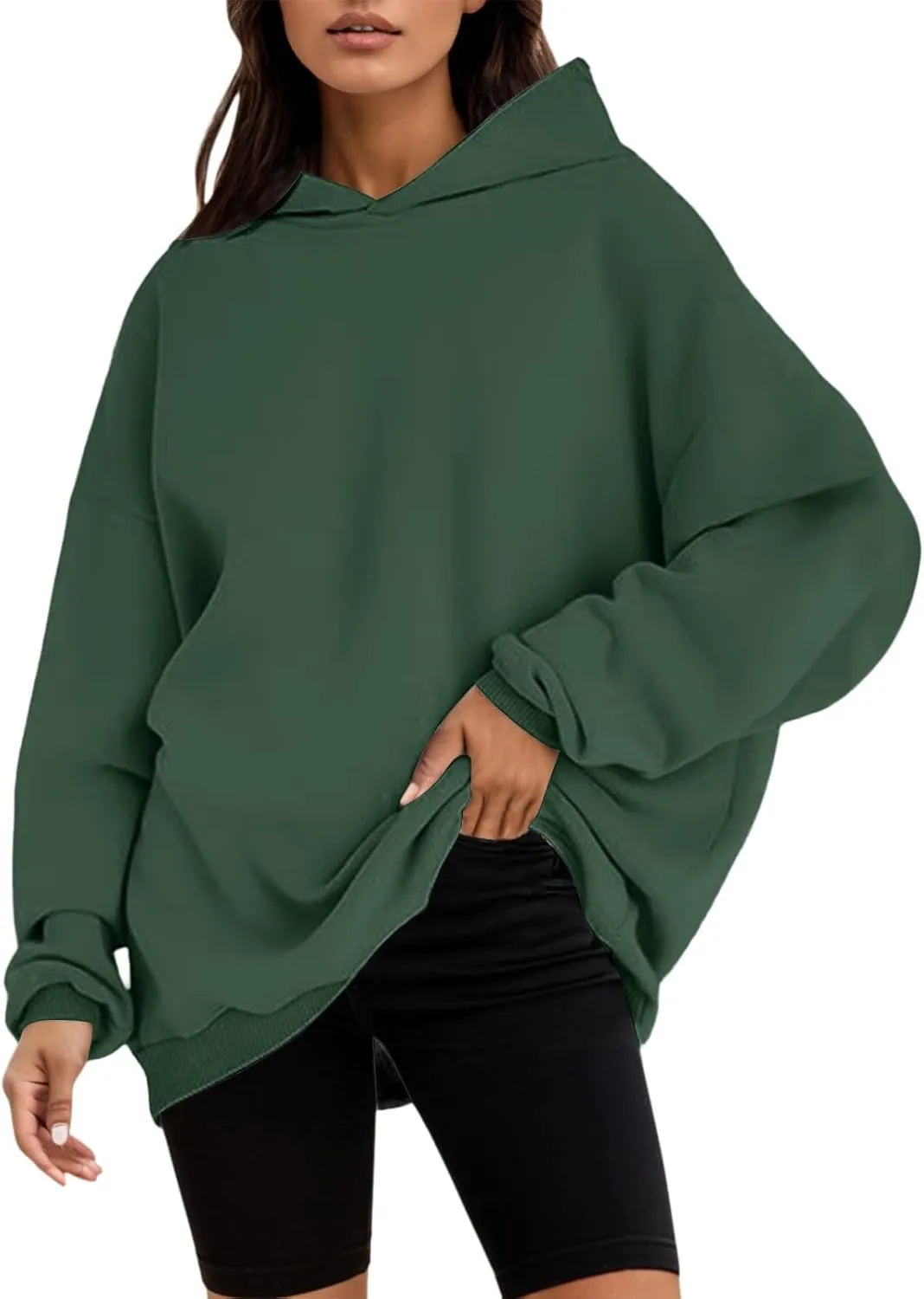 Womens Oversized Hoodies Winter Long Sleeve Baggy Sweatshirts Casual Workout Hoodies With Pockets 2024 Fashion Outfit