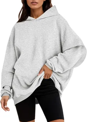 Womens Oversized Hoodies Winter Long Sleeve Baggy Sweatshirts Casual Workout Hoodies With Pockets 2024 Fashion Outfit