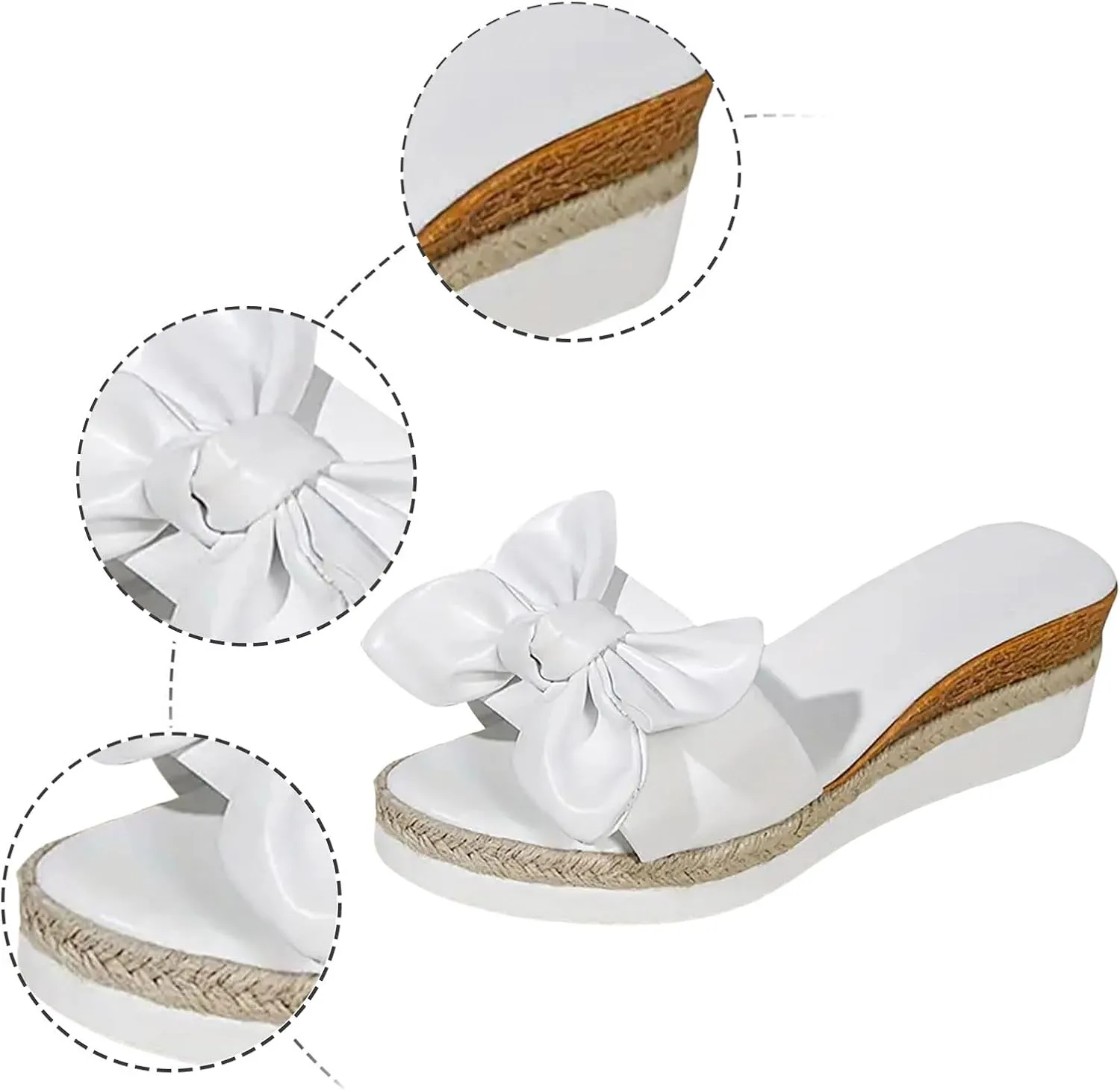 Womens Platform Sandals Womens Sandals with Memory Foam Insole and Cork Footbed Open Toe Wedge Sandals for Women