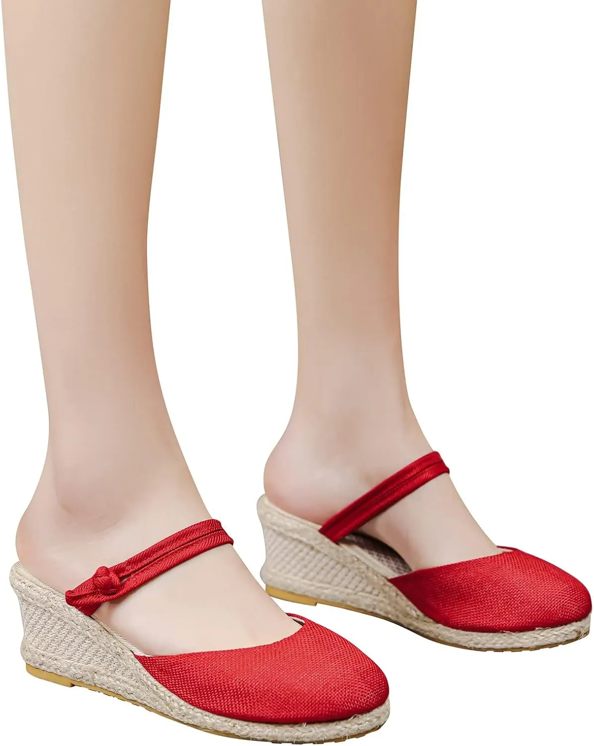 Women's Platform Wedge Sandals Slip on Wedge Sandal Comfortable Wedge Shoes Vacation Sandals for Women