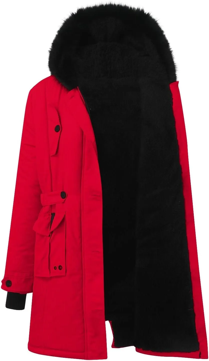 Womens Puffer Parka Jacket Coat Lapel Collar Long Sleeve Jacket Vintage Thicken Coat Jacket Womens Lightweight Down