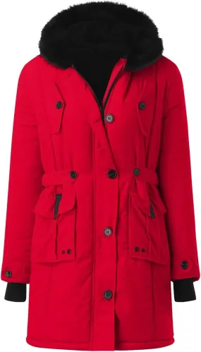 Womens Puffer Parka Jacket Coat Lapel Collar Long Sleeve Jacket Vintage Thicken Coat Jacket Womens Lightweight Down
