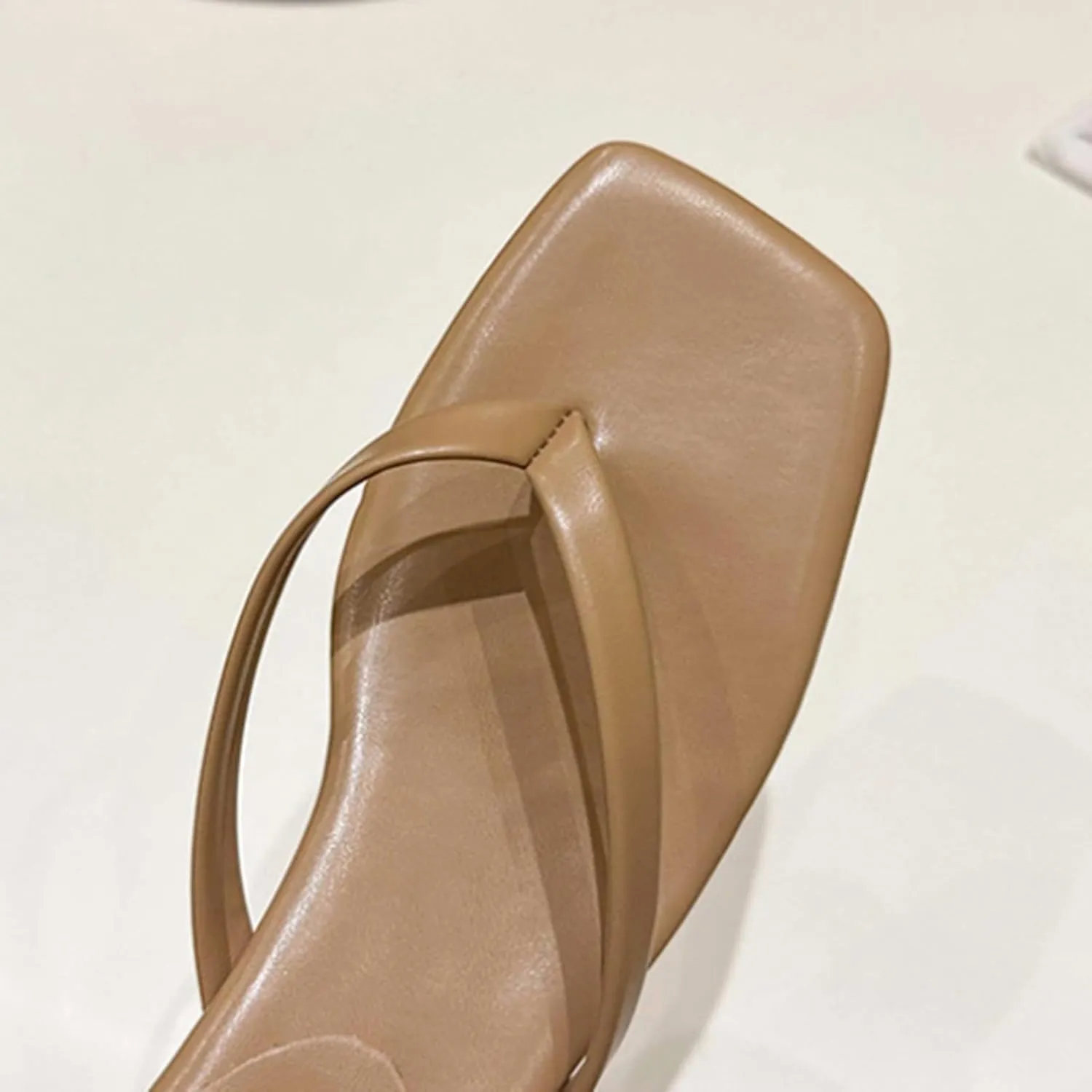 Women's Pumps Dress Shoes Stiletto Heel Toe Women's Slippers Fashion Casual Open Heel Square Toe Herringbone Solid Color