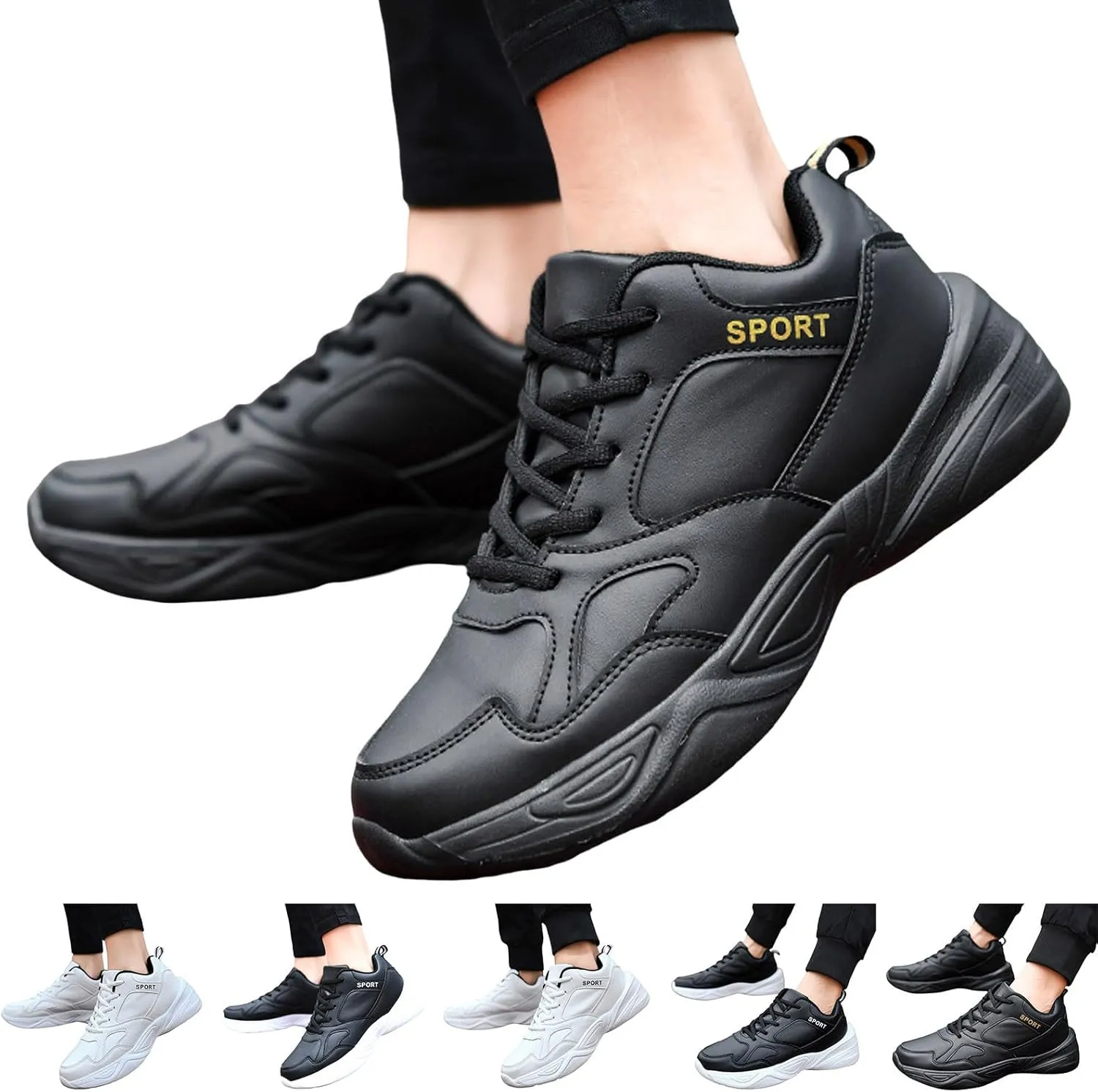 Womens Running Shoes Casual Fashion Tennis Walking Sneakers Comfortable Non Slip Thick Sole Sports Athletic Shoes