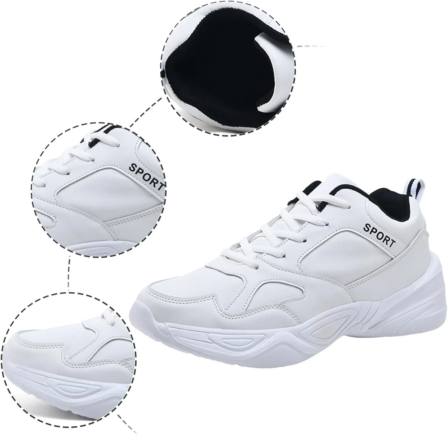 Womens Running Shoes Casual Fashion Tennis Walking Sneakers Comfortable Non Slip Thick Sole Sports Athletic Shoes