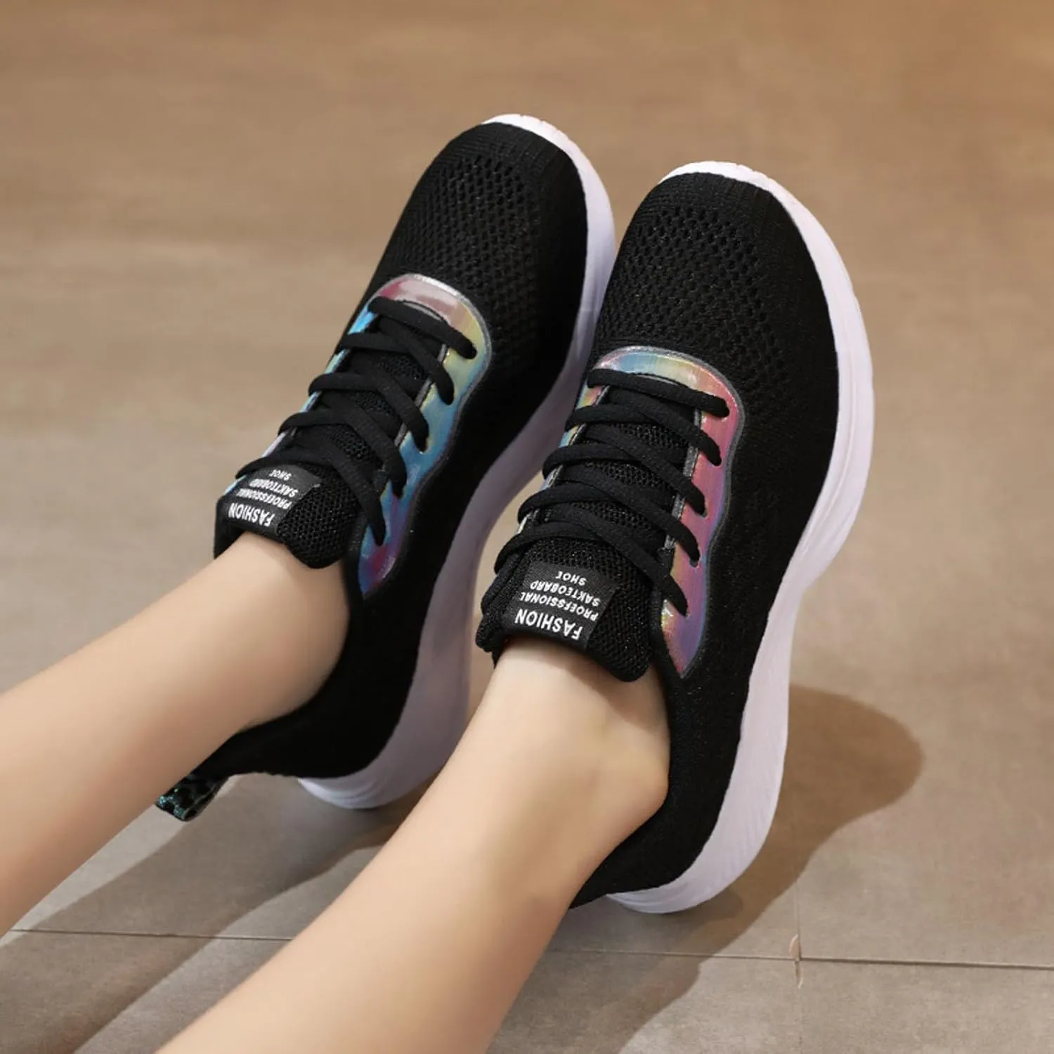 Womens Running Sneakers Walking Shoes Womens Flat Bottom Tennis Shoes Comfortable Breathable Non Slip Sport Shoes