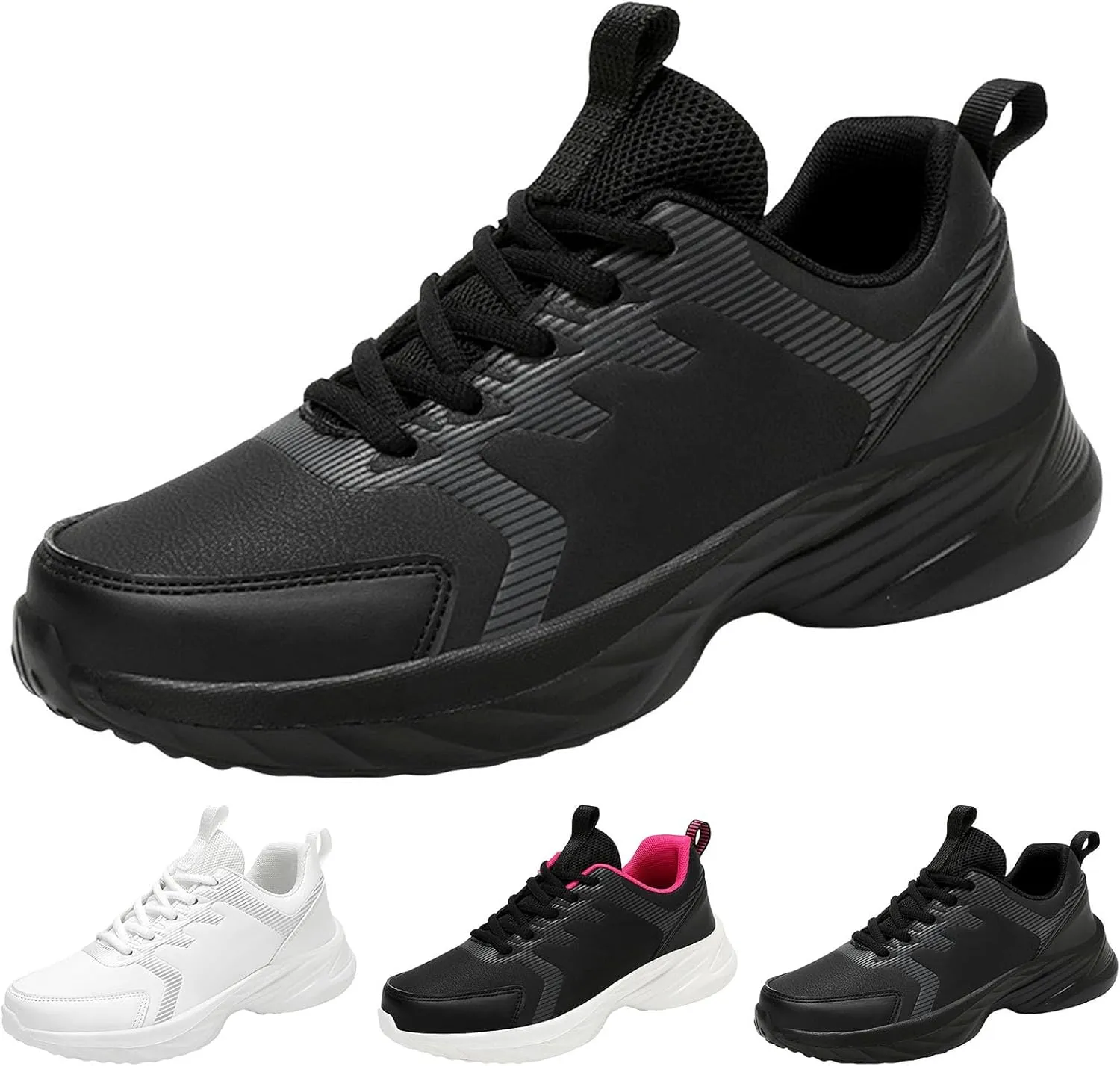 Womens Running Sneakers Womens Slip on Breathable Non Slip Work Shoes Thick Bottom Comfy Walking Shoes for Women
