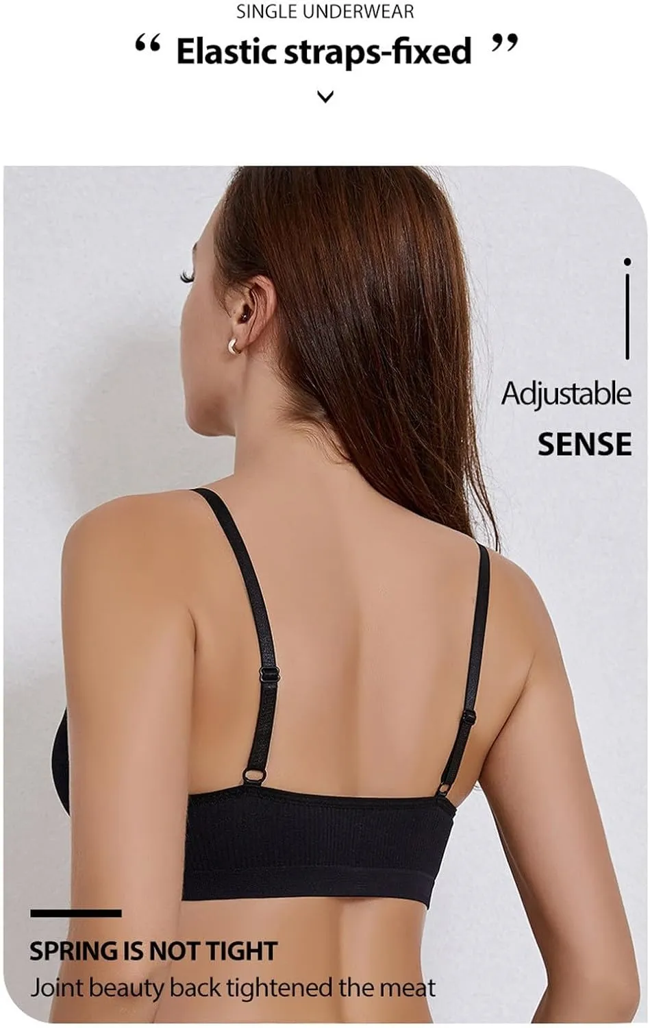 Womens Seamless Push up Bras Plus Size Wireless Sports Bras Adjustable Strap Everyday Sports Workout Bras