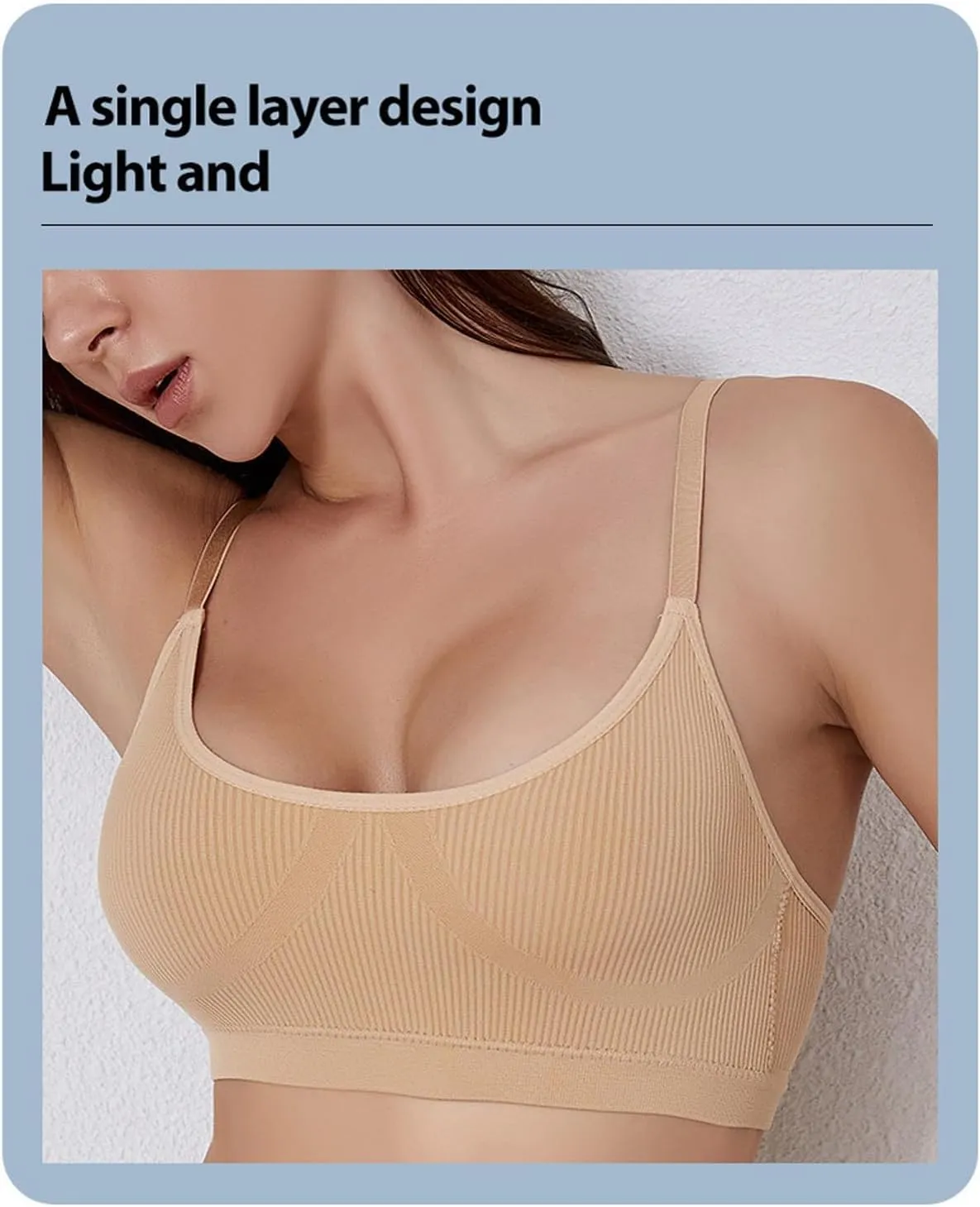 Womens Seamless Push up Bras Plus Size Wireless Sports Bras Adjustable Strap Everyday Sports Workout Bras