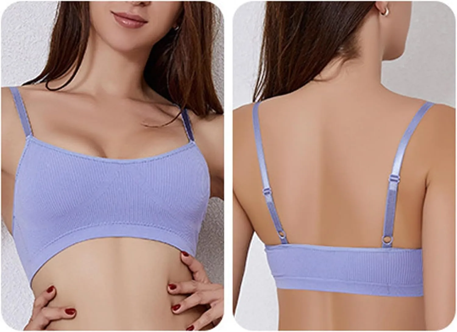 Womens Seamless Push up Bras Plus Size Wireless Sports Bras Adjustable Strap Everyday Sports Workout Bras