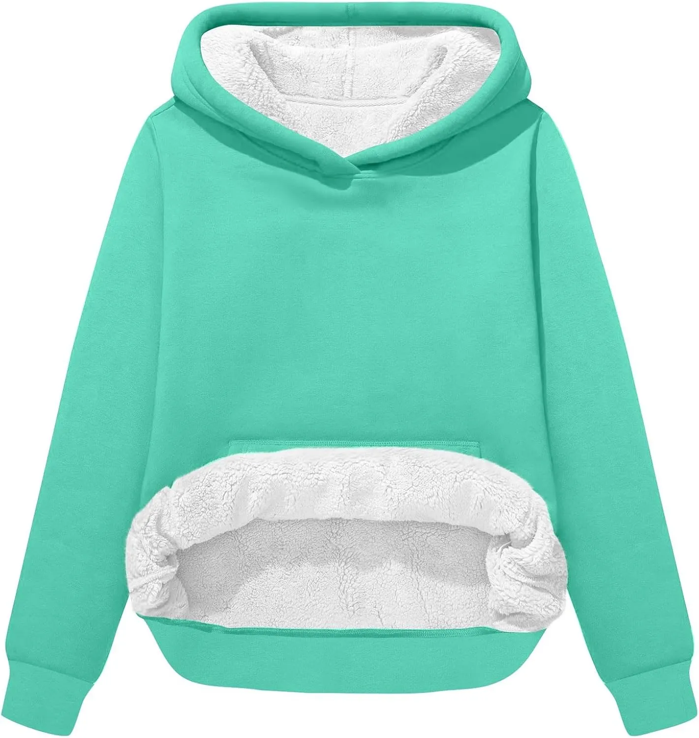 Womens Sherpa Pullover Oversized Hoodies Winter Cute Sweatshirts Pullover 2024 Fashion Tops Trendy Outfits