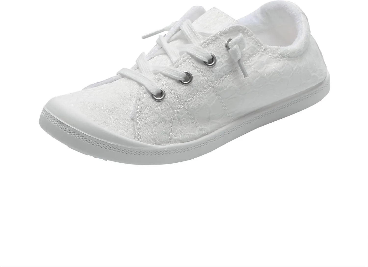 Womens Shoes Summer Sneakers for Women 2024 Trendy Lace Up Closed Toe Tennis Shoes Womens Flat Sneakers Casual Slip On Loafer