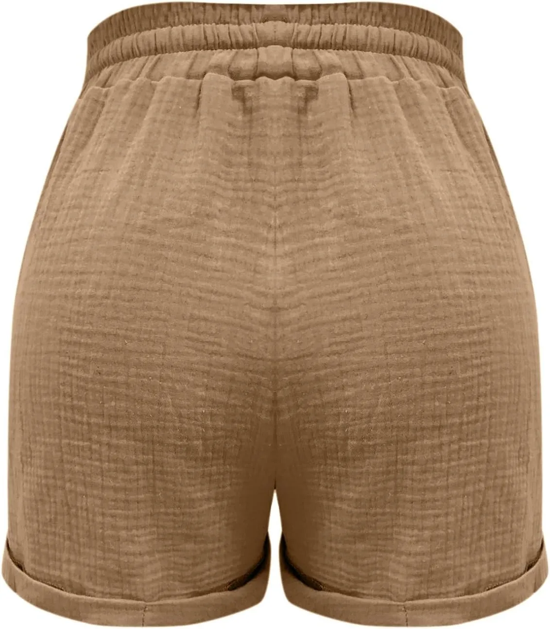 Womens Shorts for Summer Casual Linen Shorts Drawstring Elastic Waist Shorts with Pockets Comfy Bermuda Shorts Workout Shorts