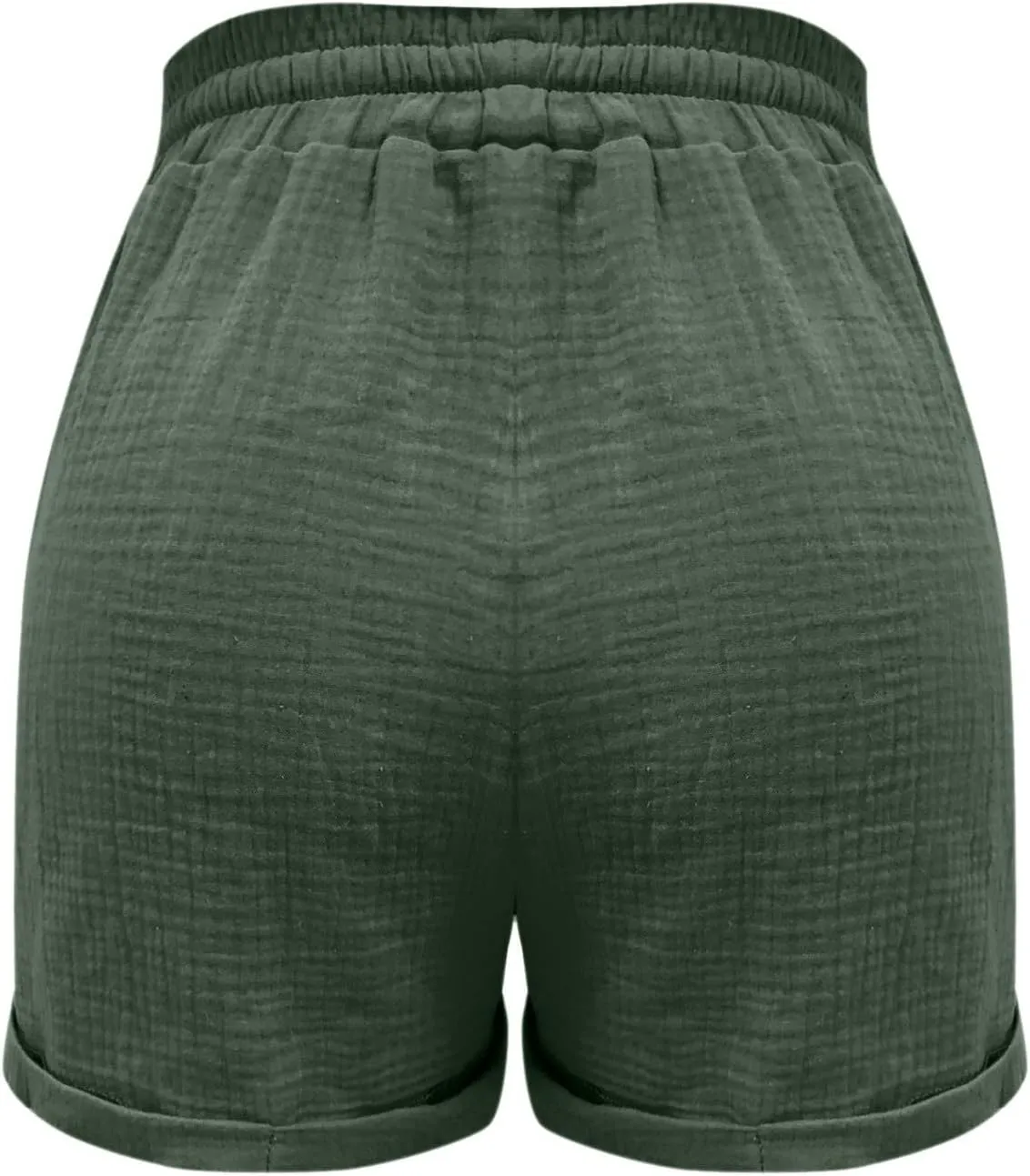 Womens Shorts for Summer Casual Linen Shorts Drawstring Elastic Waist Shorts with Pockets Comfy Bermuda Shorts Workout Shorts