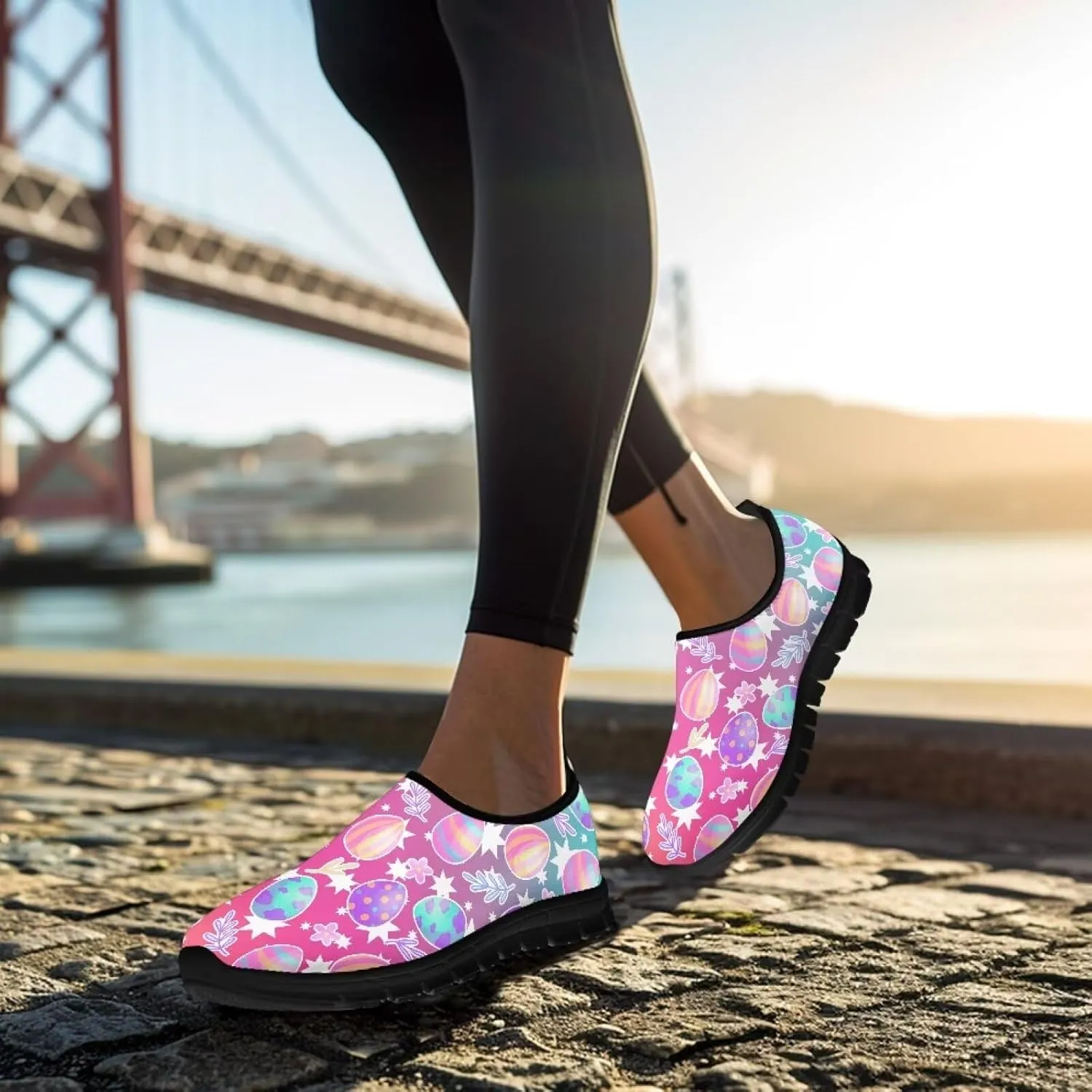 Womens Slip On Shoes Casual Flat Walking Shoes Women Holiday Shoes