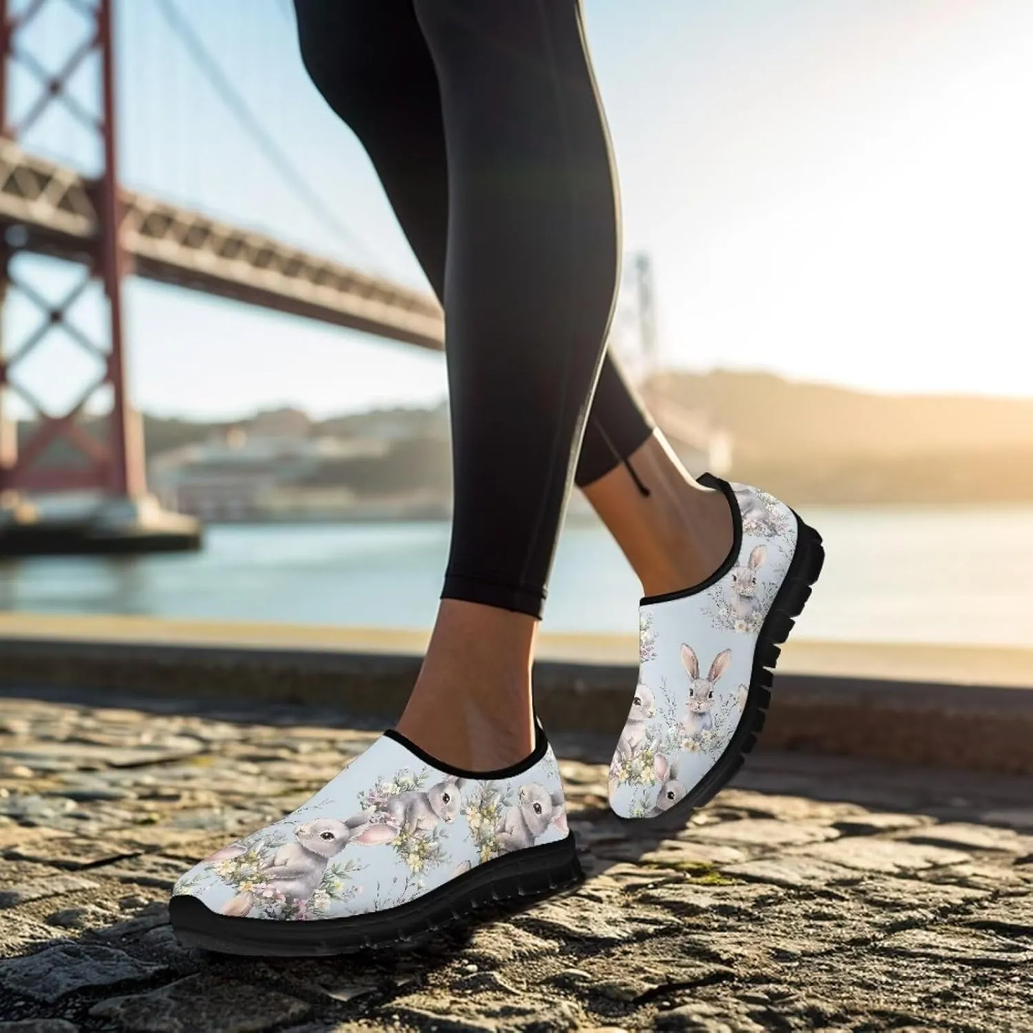 Womens Slip On Shoes Casual Flat Walking Shoes Women Holiday Shoes