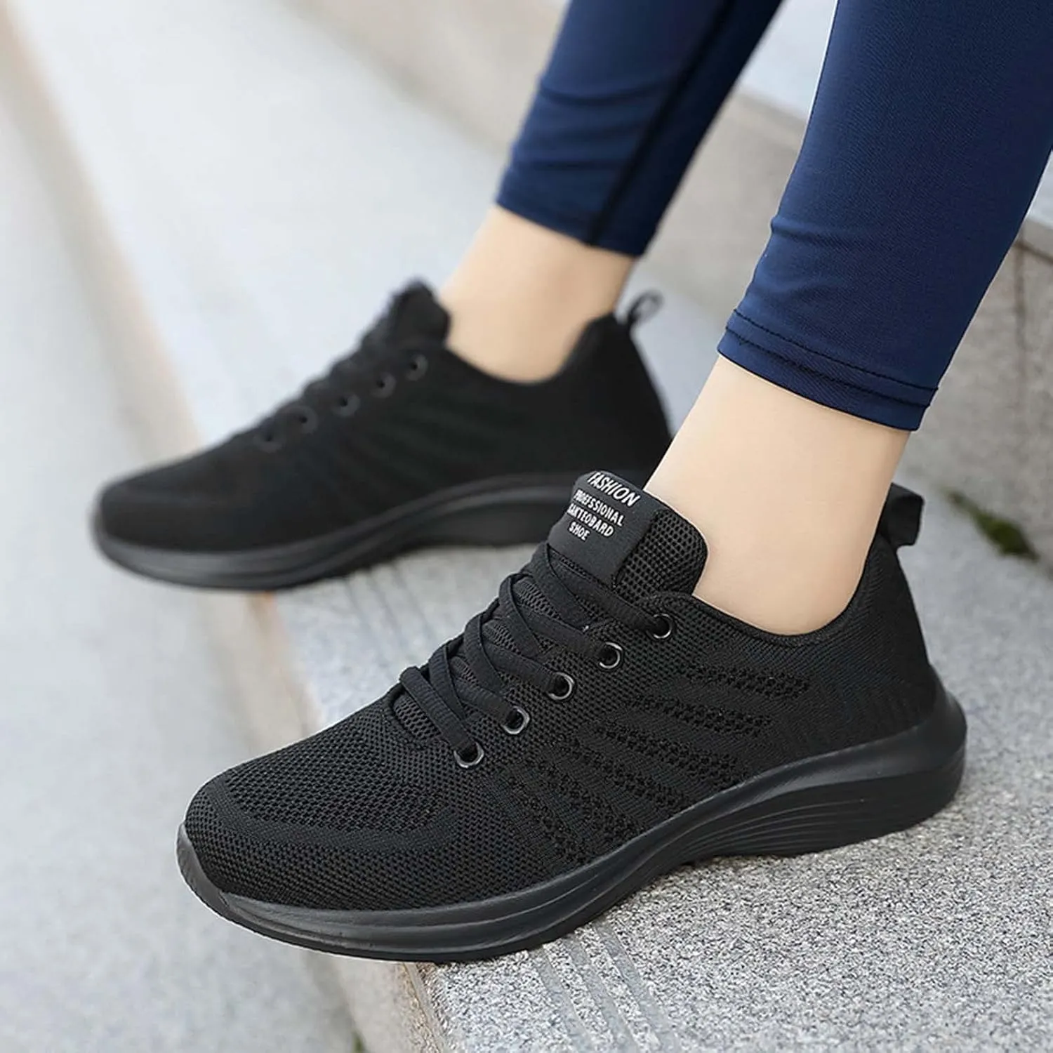 Womens Slip On Sneakers Soft Sole Comfortable Non Slip Tennis Walking Shoes Breathable Athletic Workout Shoes