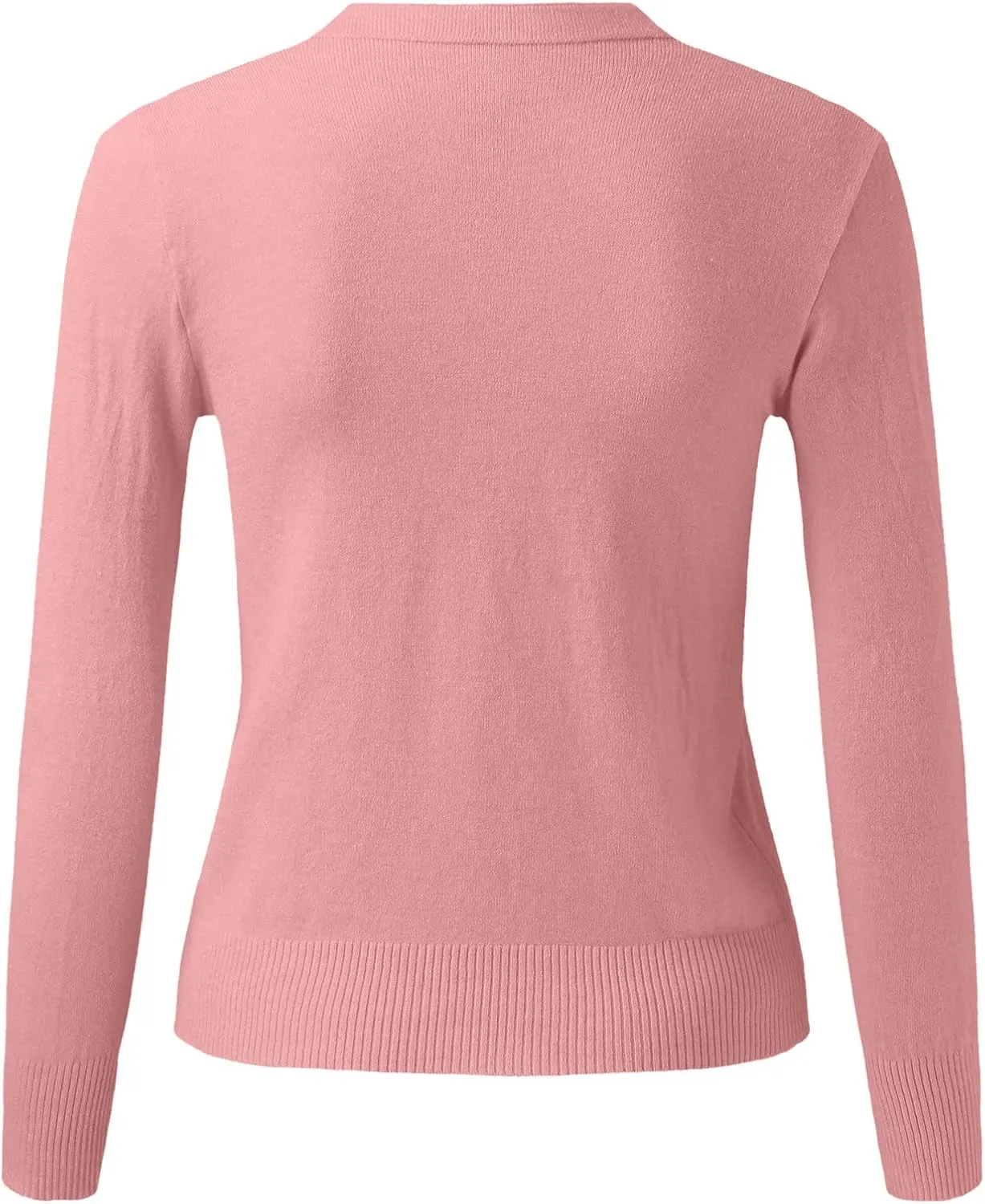 Womens Solid Button Down Long Sleeve Classic V Neck Knit Cardigan Sweater Sweater Jacket Womens Womens Coat