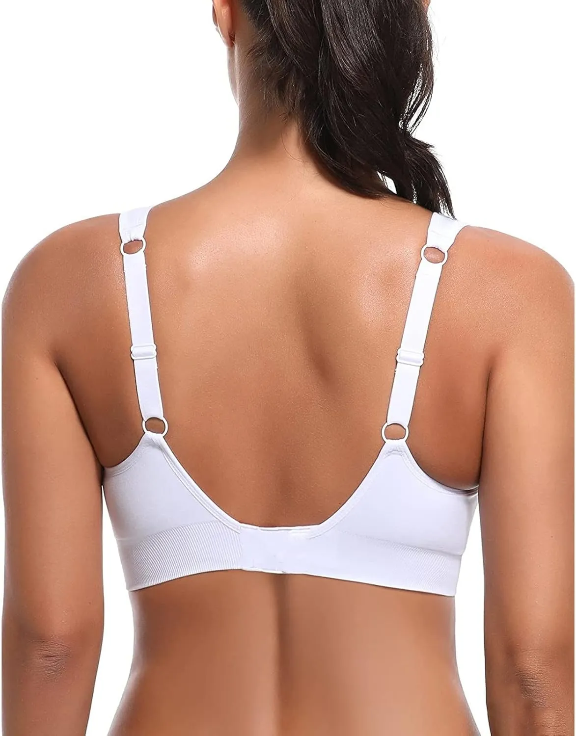 Womens Sports Bras Adjustable Elastic Strap Wide Shoulder Straps High Impact Activities Yoga Seamless Bra Sports Bras