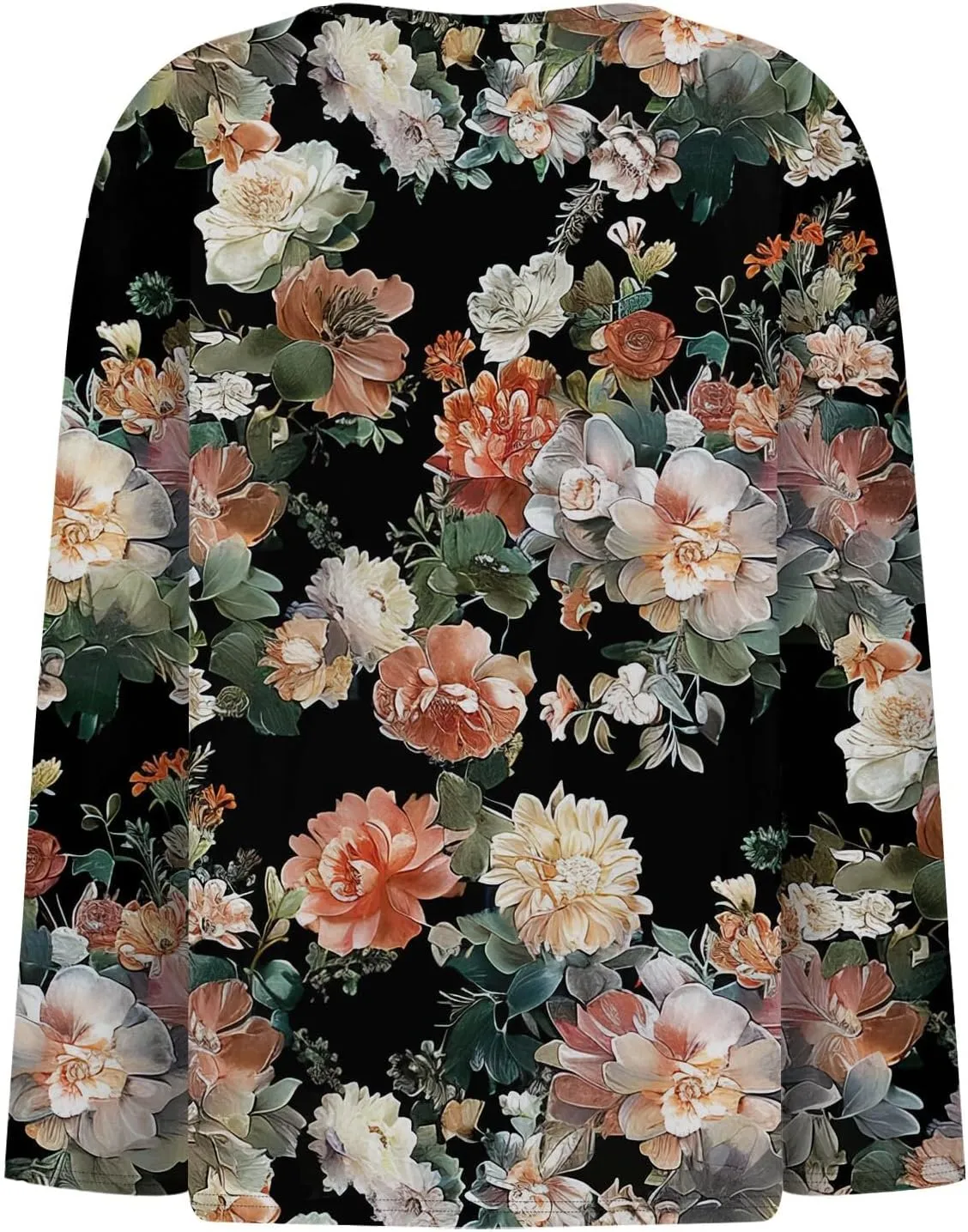 Womens Spring Long Sleeve Tops Button Down Henley V Neck Shirts Dressy Casual Fall Floral Blouses