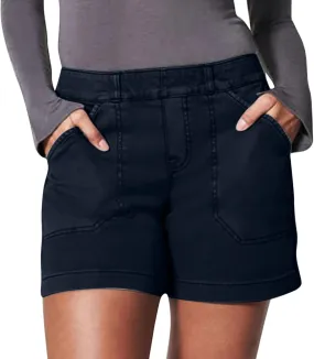 Womens Stretch Twill Shorts Casual High Waisted Elastic Wasit Chino Shorts Denim Jeans Shorts
