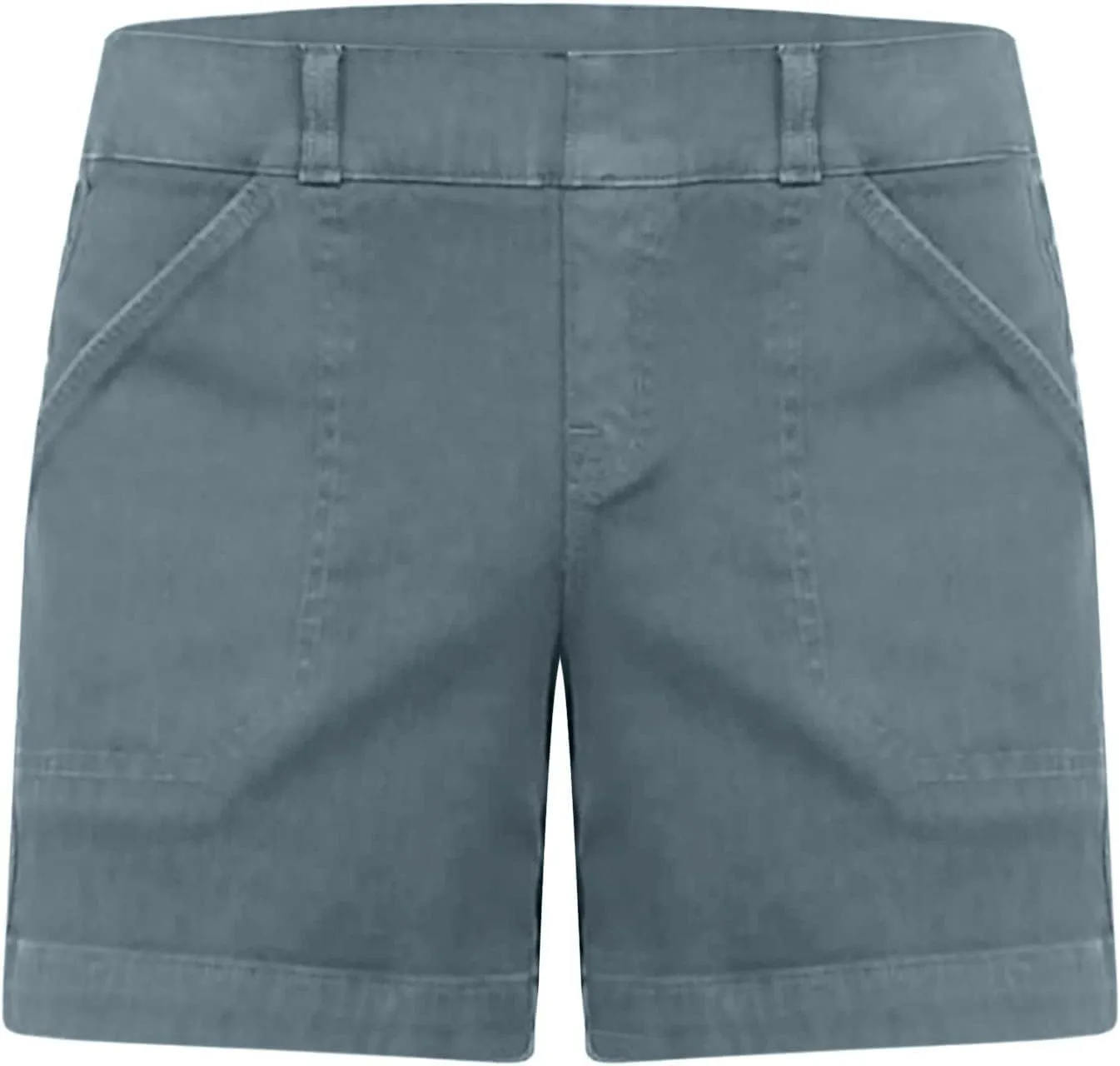 Womens Stretch Twill Shorts Casual High Waisted Elastic Wasit Chino Shorts Denim Jeans Shorts