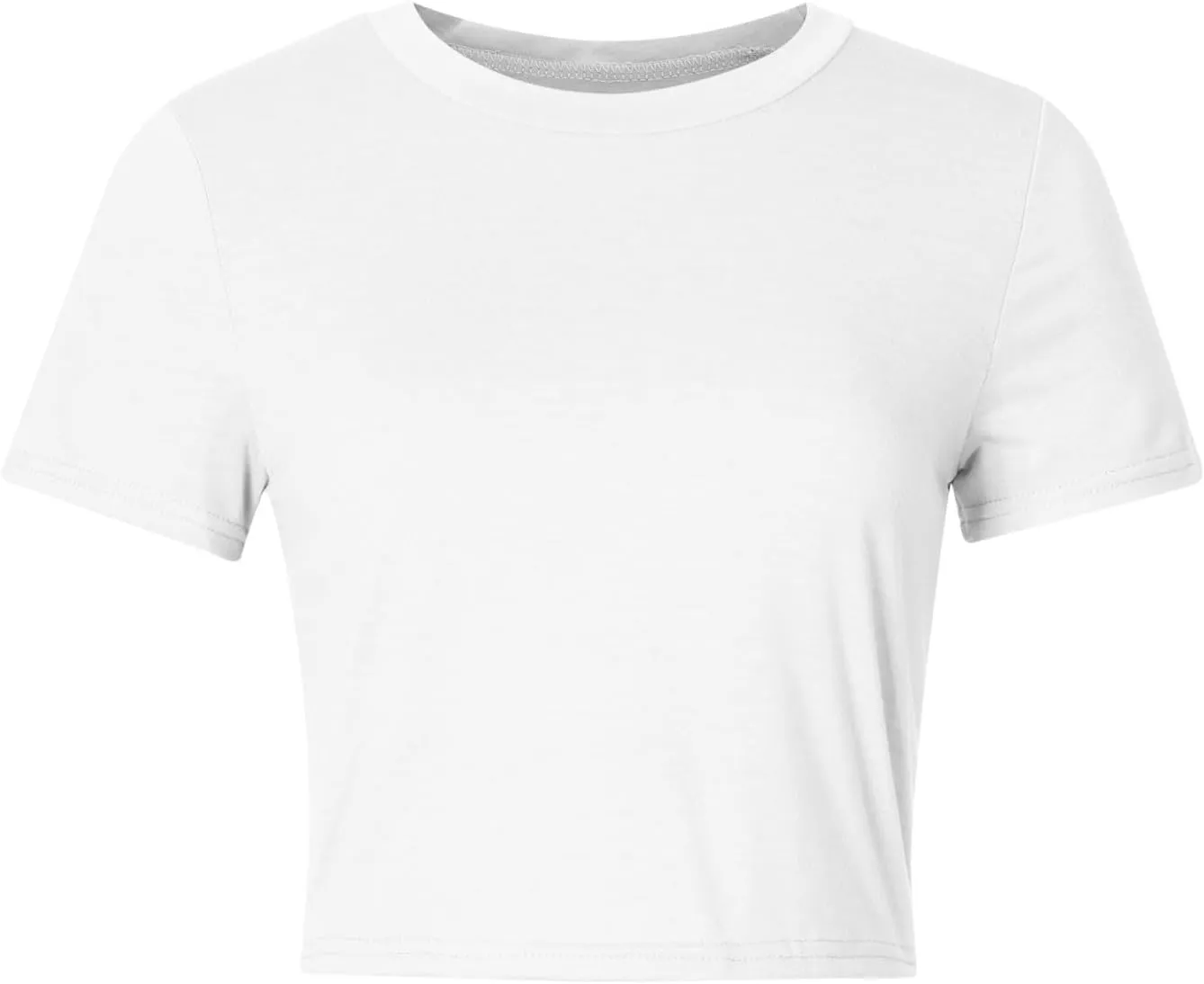 Womens Summer Going Out Tops Short Sleeve Crop Tops Basic T Shirts Scoop Neck Slim Fit Summer Tees Y2k Clothes