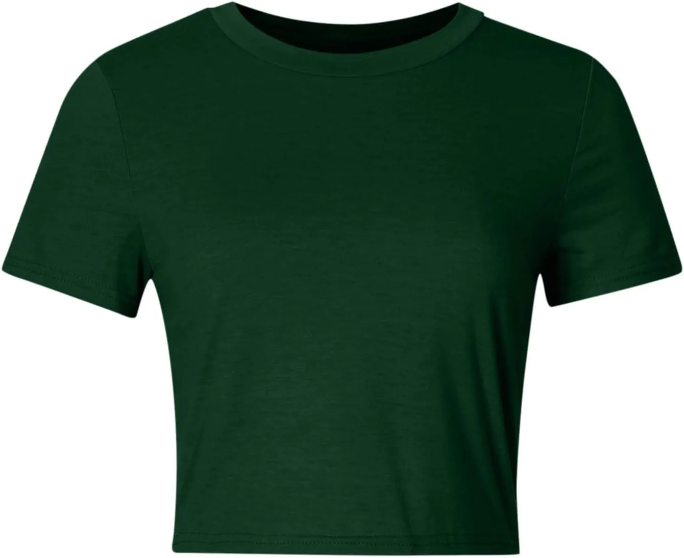 Womens Summer Going Out Tops Short Sleeve Crop Tops Basic T Shirts Scoop Neck Slim Fit Summer Tees Y2k Clothes