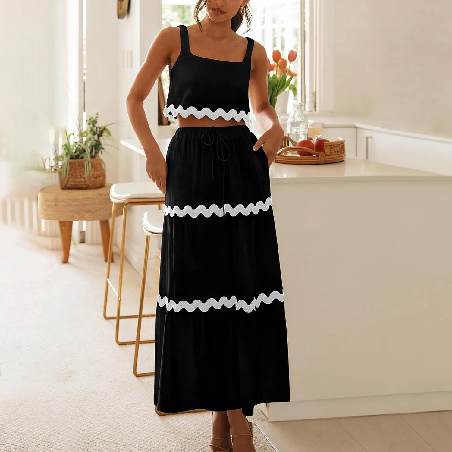 Womens Summer Plus Size Casual Dress Vintage Print Loose Flowy Sundress
