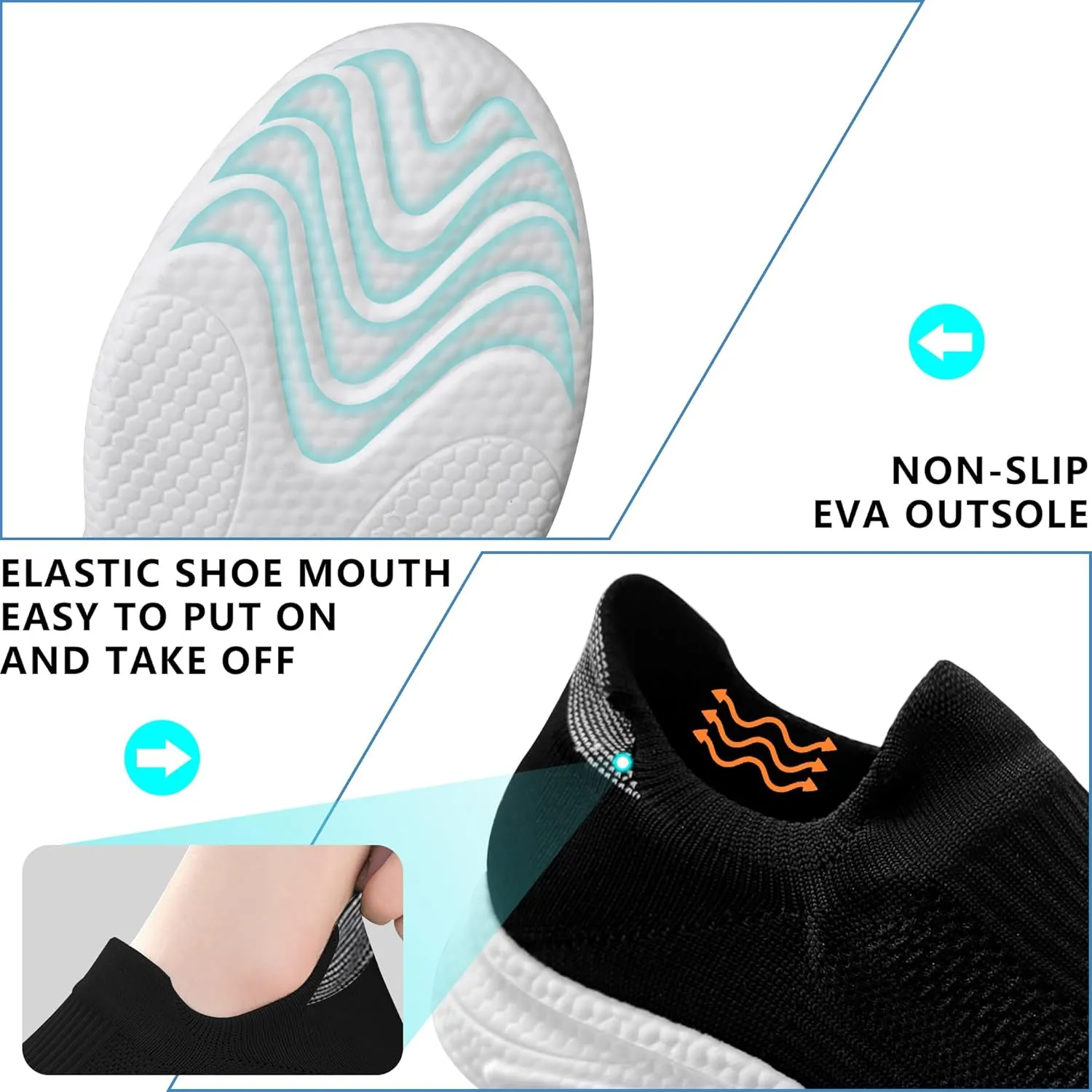 Womens Tennis Shoes Casual Fashion Sneakers Breathable Slip-On Walking Footwear for Workout Gym Sports