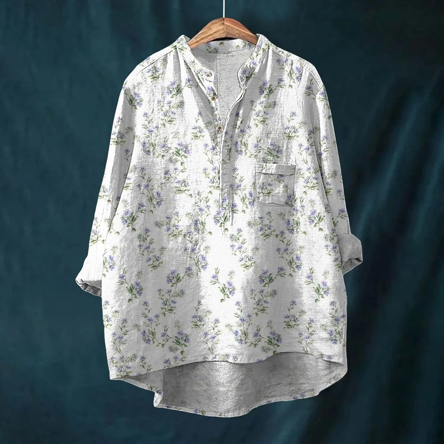 Womens V Neck Womens Linen Tops Solid Color Sleeve Collar Casual Shirt Shirt V Neck Beach Cotton Tops Linen Blouse