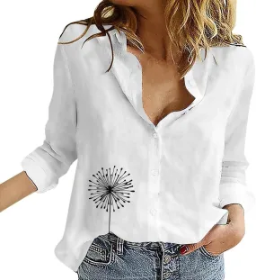 Womens V Neck Womens Linen Tops Solid Color Sleeve Collar Casual Shirt Shirt V Neck Beach Cotton Tops Linen Blouse