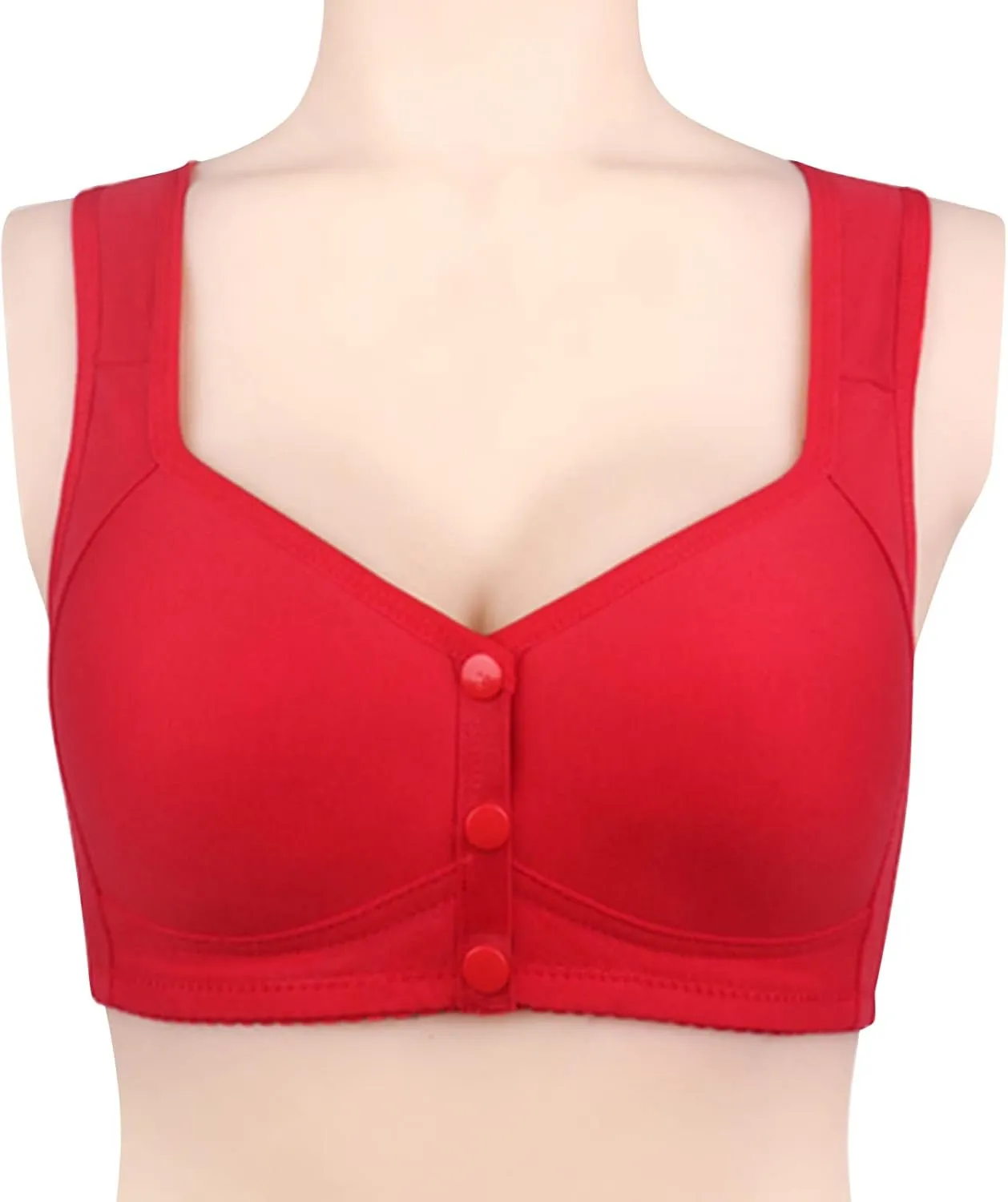 Womens Vest Bra Daisy Bras for Women Front Snap Full Coverage Bra Soft Comfort Wireless Bra Womens Everyday Bra