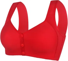 Womens Vest Bra Daisy Bras for Women Front Snap Full Coverage Bra Soft Comfort Wireless Bra Womens Everyday Bra