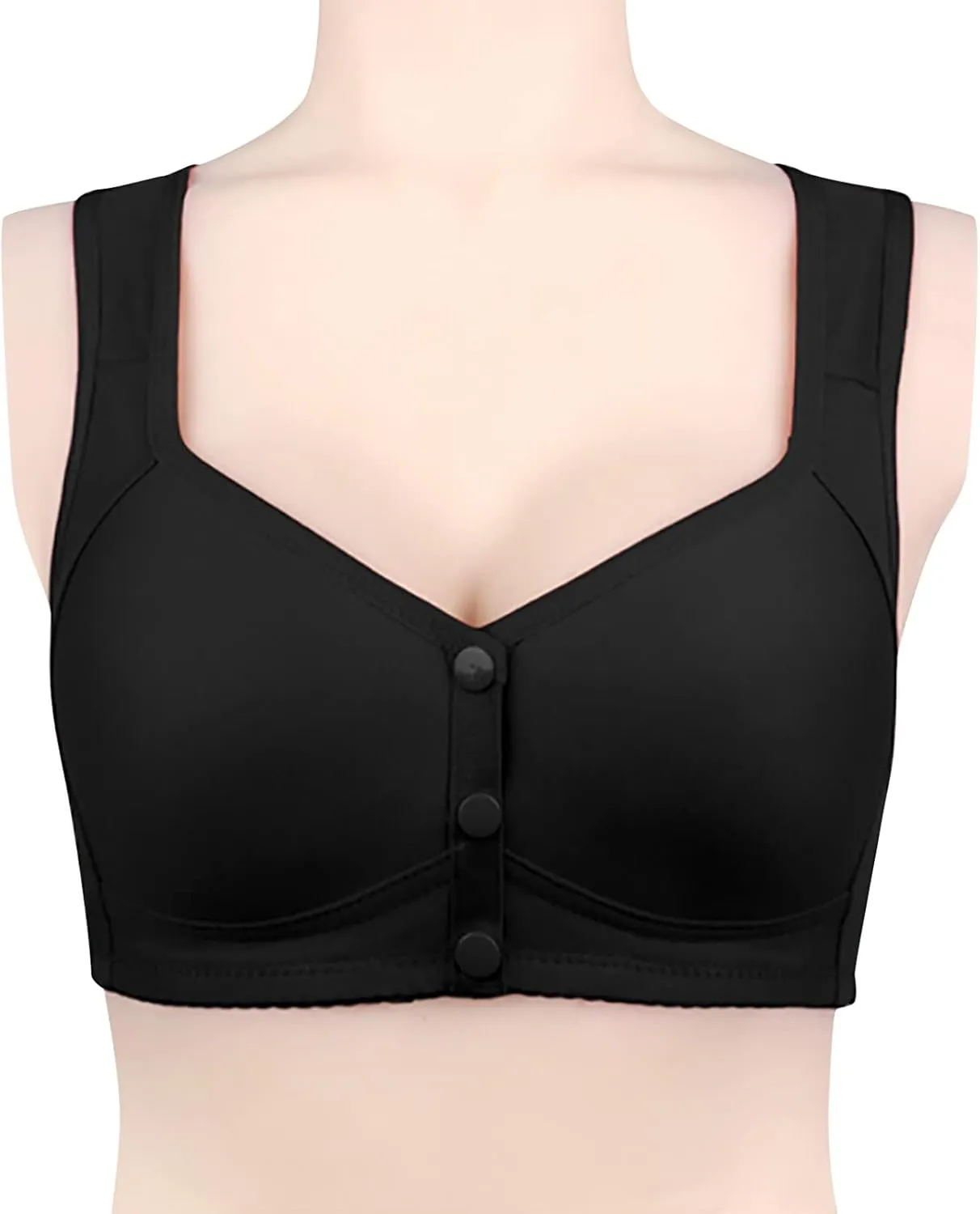 Womens Vest Bra Daisy Bras for Women Front Snap Full Coverage Bra Soft Comfort Wireless Bra Womens Everyday Bra