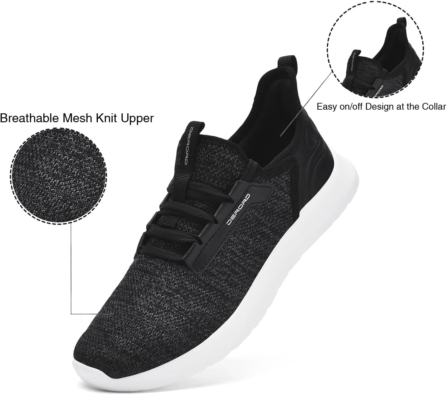 Womens Walking Running Shoes Slip on Lightweight Casual Sneakers