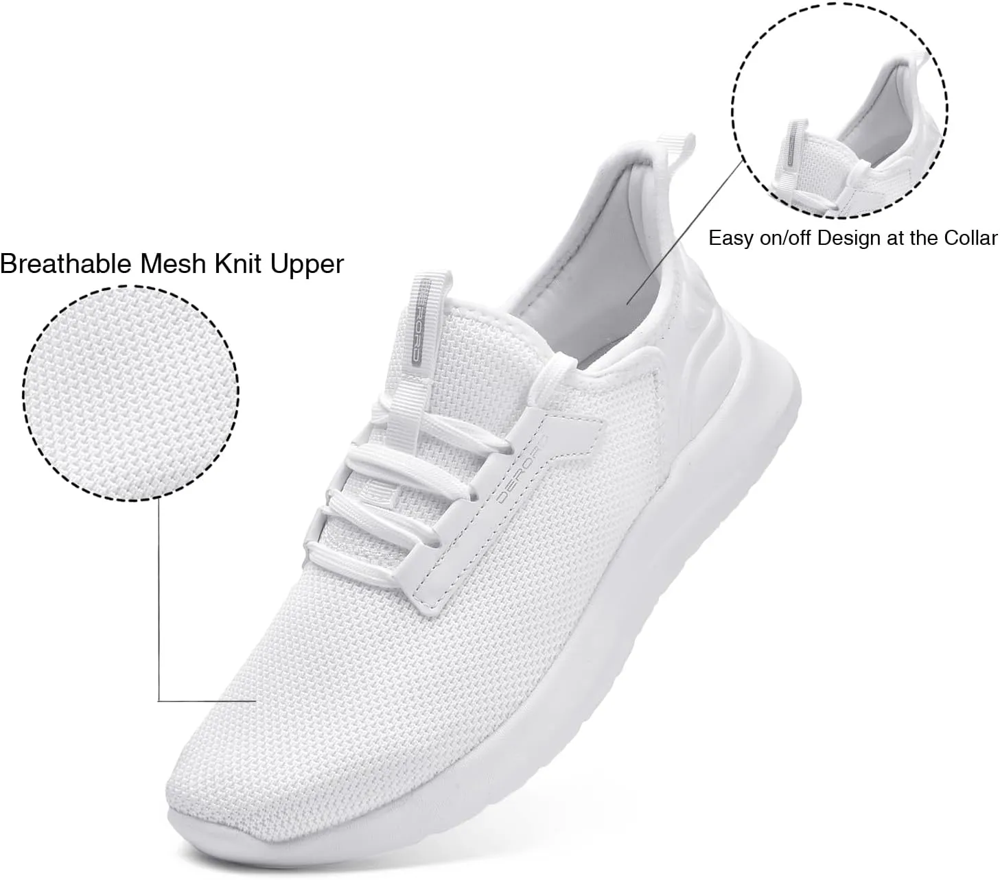 Womens Walking Running Shoes Slip on Lightweight Casual Sneakers