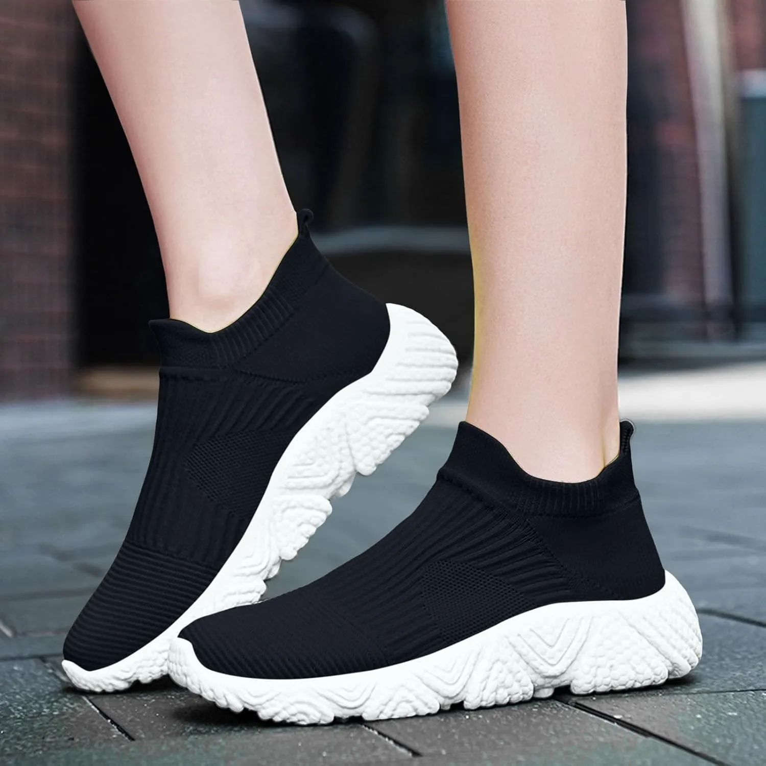 Womens Walking Shoes Slip On Casual Sneakers Breathable Mesh Shoes Womens Canvas Casual Flip Flop Sandals