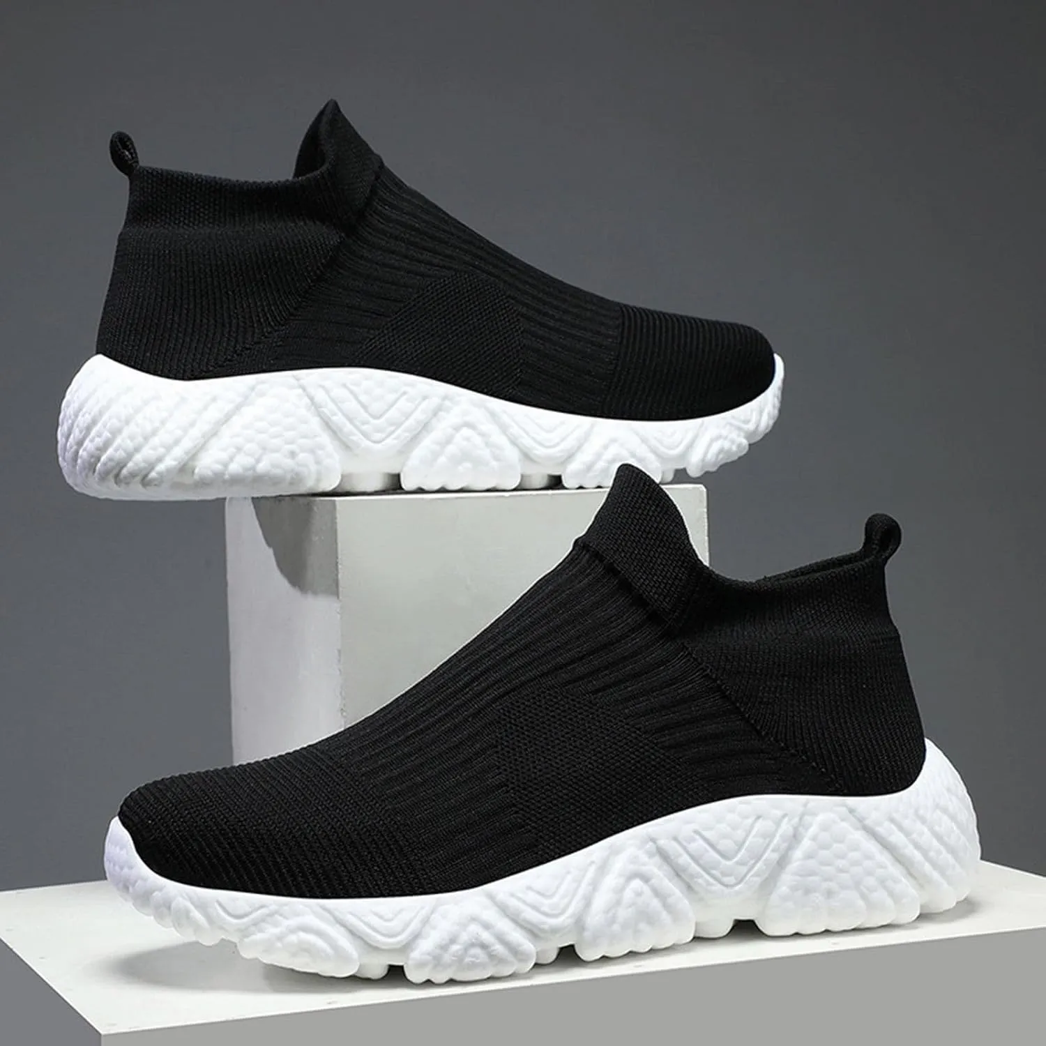 Womens Walking Shoes Slip On Casual Sneakers Breathable Mesh Shoes Womens Canvas Casual Flip Flop Sandals