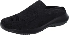 Womens Walking Tennis Shoes Slip-On Walking Sneakers Breathable Comfortable Sneakers Arch Support Backless Slippers
