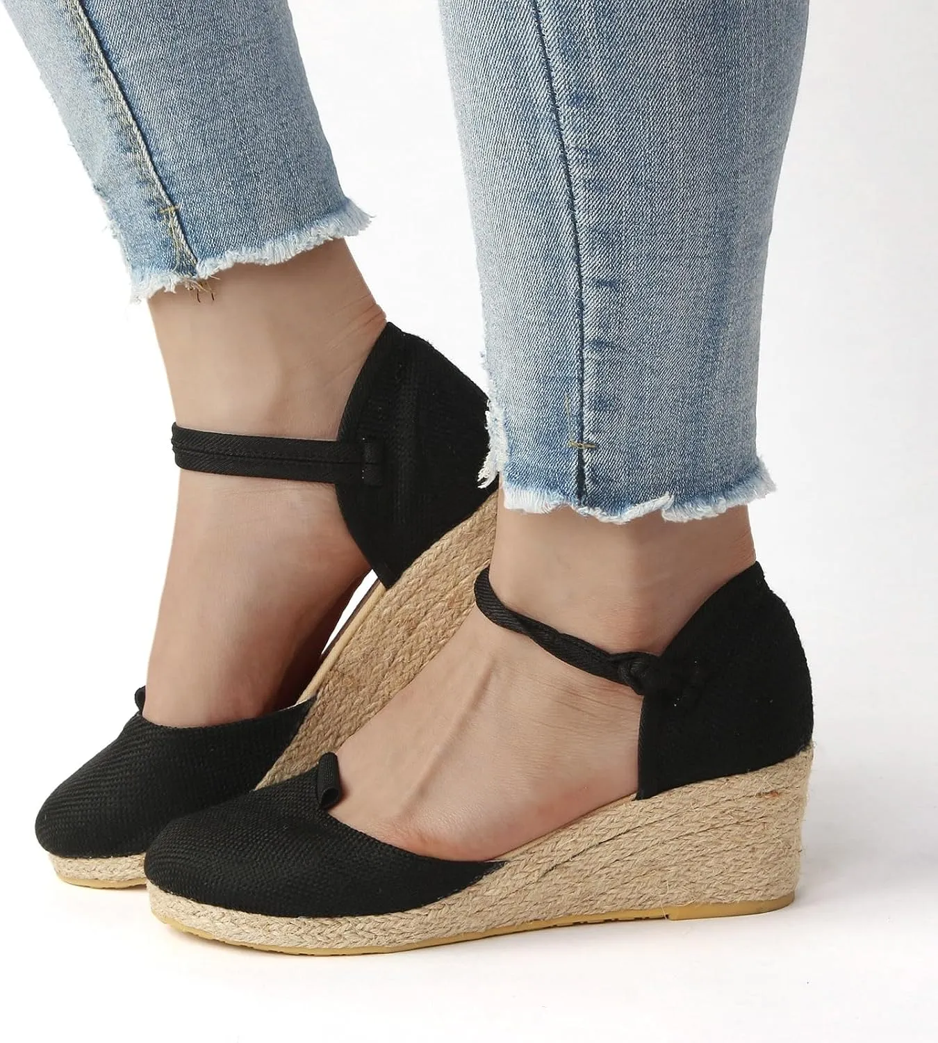 Womens Wedge Sandals Womens Sandals with Memory Foam Insole and Cork Footbed Open Toe Wedge Sandals for Women