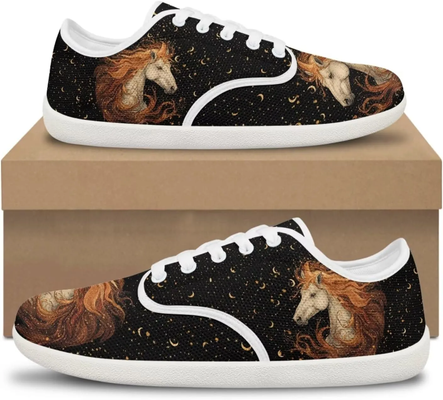 Women's Work Shoes Casual Skate Shoes Lace-Up Running Sneakers Basketball Driving Walking Shoes