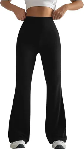 Womens Workout Sets Waisted Pants Tummy High Leggings Pants Black Straight Leg Jeans for Women Womens Workout Set