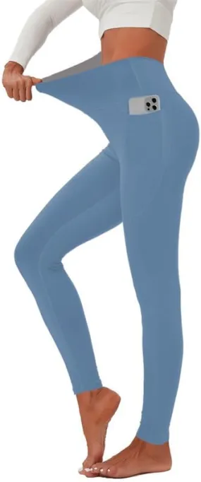 Womens Yoga Pants High Waisted Tummy Control Yoga Leggings Workout Leggings with Pockets Running Gym