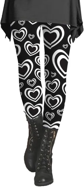 Workout Leggings for Women Plus Size Womens Valentines Plaid Pants Lace Leggings with Bows