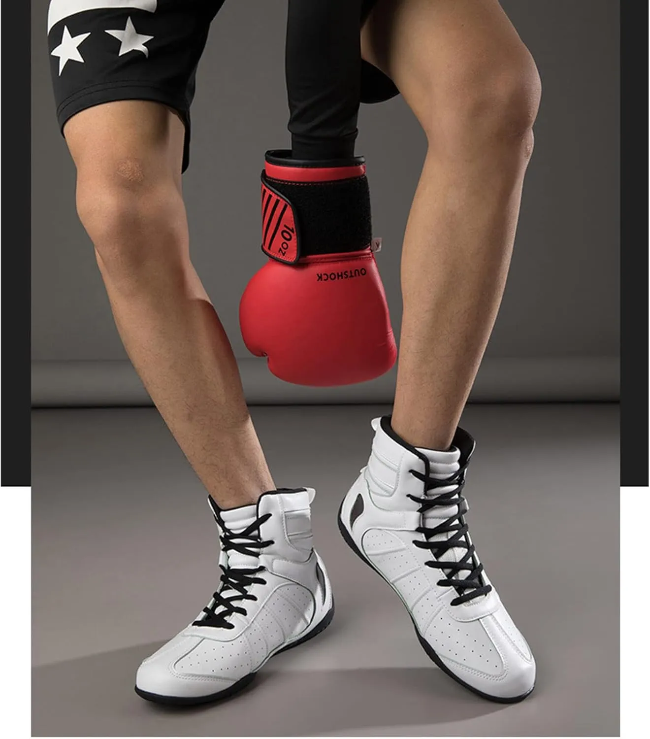 Wrestling Shoes for Men Lightweight Breathable Training Shoe Leather Boxing Shoes for Adults