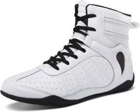 Wrestling Shoes for Men Lightweight Breathable Training Shoe Leather Boxing Shoes for Adults